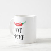 Hot Stuff grappige kruidige rode cayenne chili pep Koffiemok (Voorkant links)