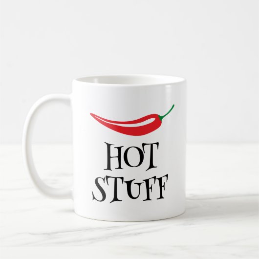 Hot Stuff grappige kruidige rode cayenne chili pep Koffiemok (Links)