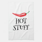 Hot Stuff grappige kruidige rode cayenne chili pep Theedoek (Verticaal)