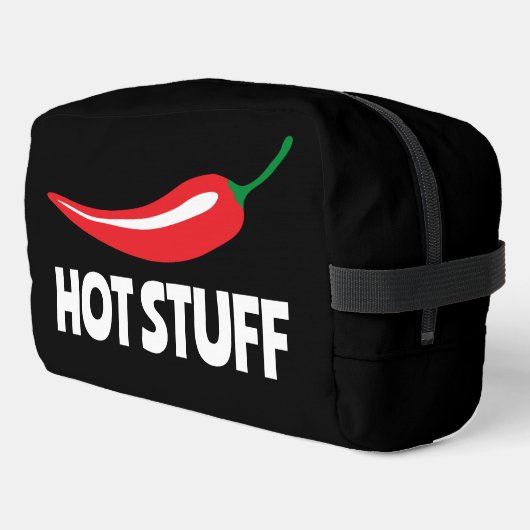 Hot Stuff grappige kruidige rode cayenne chili pep Toilettasje (Linkerhoek)