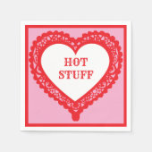 Hot Stuff Hearts Papier servet (Voorkant)