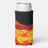 Hot Stuff Lava op een Koelbox Seltzer Blikjeskoeler (Seltzer Voorkant)