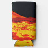 Hot Stuff Lava op een Koelbox Seltzer Blikjeskoeler (Achterkant)