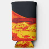 Hot Stuff Lava op een Koelbox Seltzer Blikjeskoeler (Voorkant)