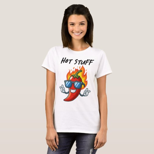 Hot Stuff liefhebber pittig eten T-shirt (Voorkant volledig)