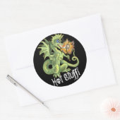 Hot Stuff, lil marshmellow die draak maakt Ronde Sticker (Envelop)
