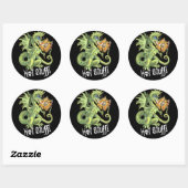 Hot Stuff, lil marshmellow die draak maakt Ronde Sticker (Vel)