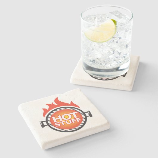 Hot Stuff Stenen Onderzetter (Zijkant)