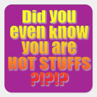 Hot Stuffs Decal! Vierkante Sticker