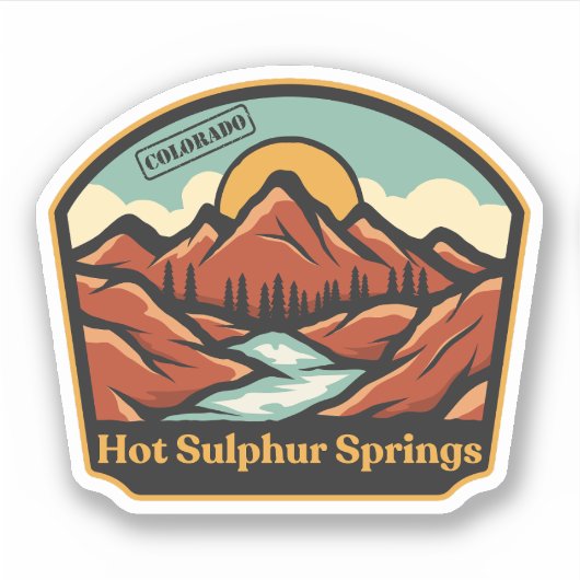 Hot Sulphur Springs, Colorado Sticker (Voorkant)