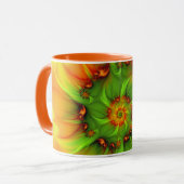 Hot Summer Abstract Colorful Fractal Art Monogram Mok (Voorkant links)