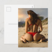 Hot Summer Bikini Girl Photography Briefkaart (Voorkant / Achterkant)