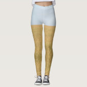 Hot Summer Blue Sky Savanna Grass Leggings (Voorkant)