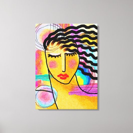 Hot Summer Day Abstract digitaal schilderen Canvas Afdruk (Voorkant)