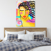 Hot Summer Day Abstract digitaal schilderen Canvas Afdruk (Insitu (Slaapkamer))