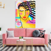 Hot Summer Day Abstract digitaal schilderen Canvas Afdruk (Insitu (Woonkamer))