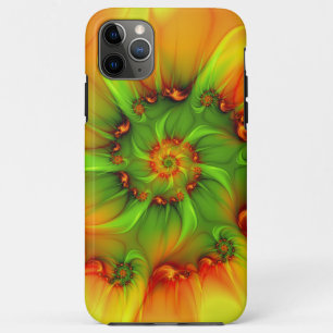 Hot Summer Green Oranje Abstract Colorful Fractal Case-Mate iPhone Case