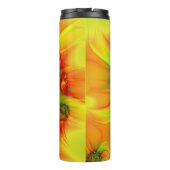 Hot Summer Green Oranje Abstract Colorful Fractal Thermosbeker (Achterkant)