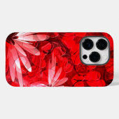 'Hot Summer Night' Rode Abstracte bloemen en harte Case-Mate iPhone Case (Achterkant (horizontaal))
