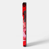 'Hot Summer Night' Rode Abstracte bloemen en harte Case-Mate iPhone Case (Achterkant / Links)