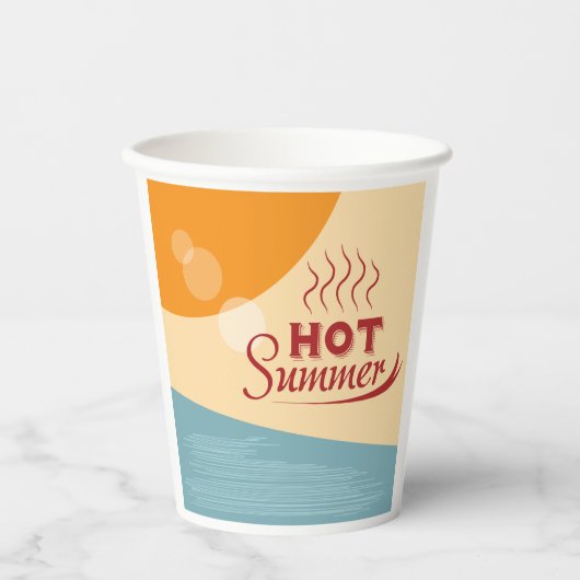 Hot Summer Papieren Bekers (Voorkant)