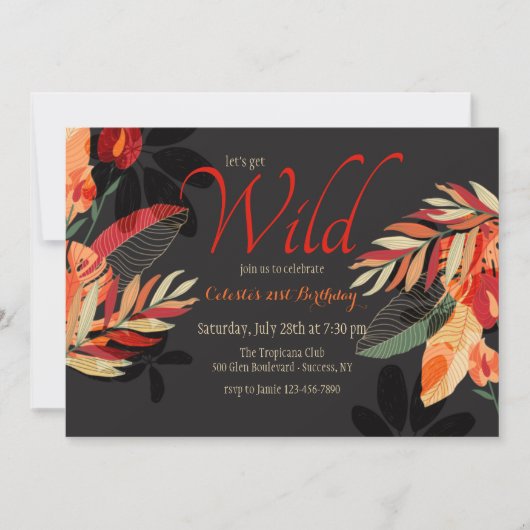 Hot Summer Party Kaart (Voorkant)