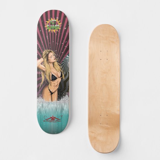 Hot Summer Persoonlijk Skateboard (Voorkant)