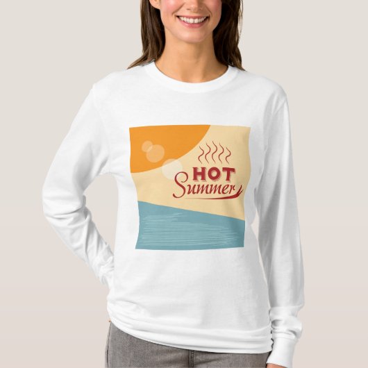 Hot Summer Vintage Retro Vibes T-shirt (Voorkant)