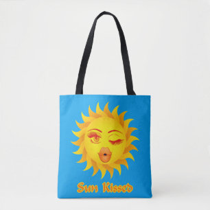 Hot Sun Kust, Sun emoji, flirten Tote Bag