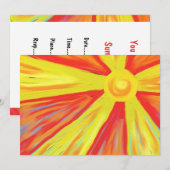 Hot Sun Rays Kaart (Voorkant / Achterkant)