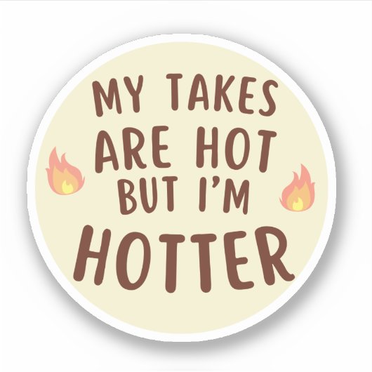 Hot-take-sticker Sticker (Voorkant)