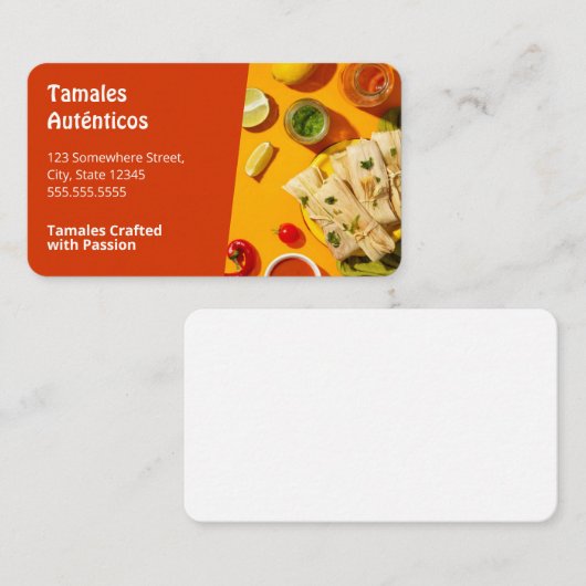 Hot Tamales Visitekaartje (Voorkant / Achterkant)