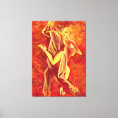 Hot-Tango-dans - Fire Couple Art-schildering Canvas Afdruk (Voorkant)