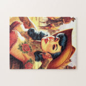 Hot Tattoo Cowgirl Legpuzzel (Horizontaal)