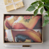 Hot Tattoo Cowgirl Tissuepapier (Geschenk)