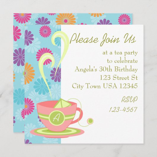 Hot Tea Kaart (Voorkant / Achterkant)