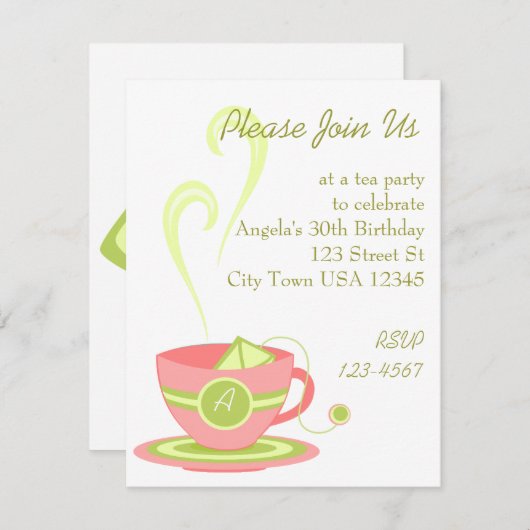 Hot Tea Kaart (Voorkant / Achterkant)