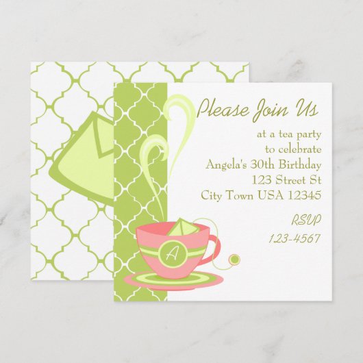 Hot Tea Kaart (Voorkant / Achterkant)