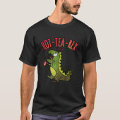 Hot Tea Rex Cute Kawaii Dinosaur Funny Dino Pun Te T-shirt (Voorkant)