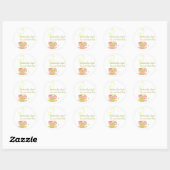 Hot Tea Ronde Sticker (Vel)