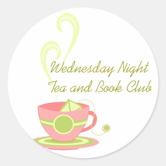Hot Tea Ronde Sticker (Voorkant)