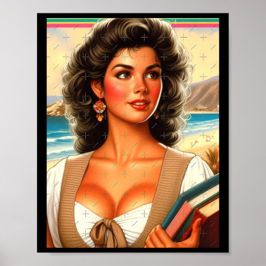 Hot Teacher-Sticker Poster (Voorkant)