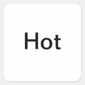 "Hot" temperatuur instelling labels / (Voorkant)