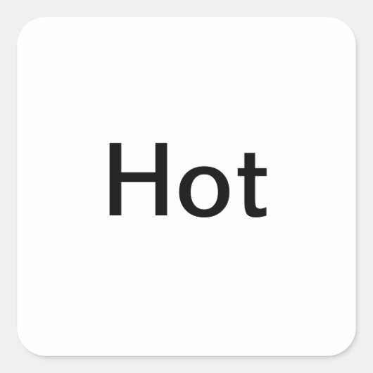 "Hot" temperatuur instelling labels / (Voorkant)