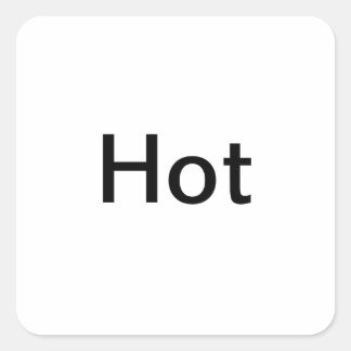 "Hot" temperatuur instelling labels /