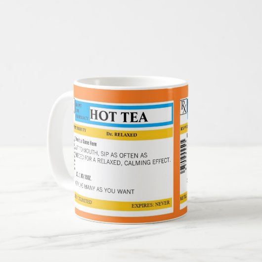 Hot-theebeschrijvende Mok (Voorkant links)