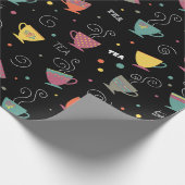 Hot-theekopjes, kleurenretro-porseleinen mokken cadeaupapier (Hoek)