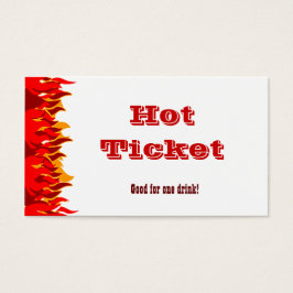 Hot Ticket Red Flames Voucher Sjabloon Visitekaartje
