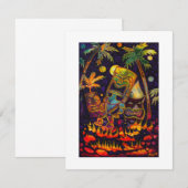 Hot-Tiki Lava-uitnodigingen Kaart (Voorkant / Achterkant)