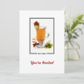 Hot Toddy Cocktail Marker Sketch Kaart (Staand voorkant)